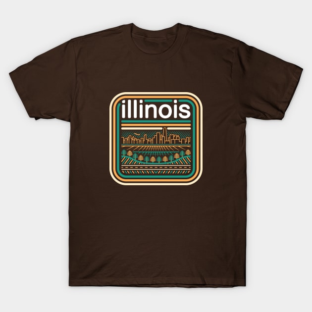 ILLINOIS - CG STATES #4/50 T-Shirt by Chris Gallen
